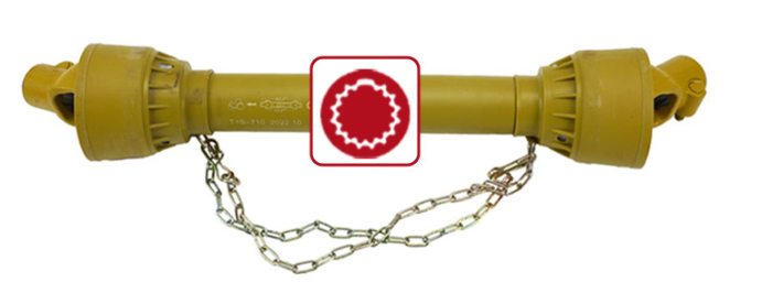 Tubo estriado de involución del eje de la toma de fuerza