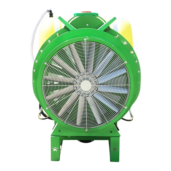 Pulverizador de chorro de aire para huerto con varillaje de tres puntos de toma de fuerza para tractor